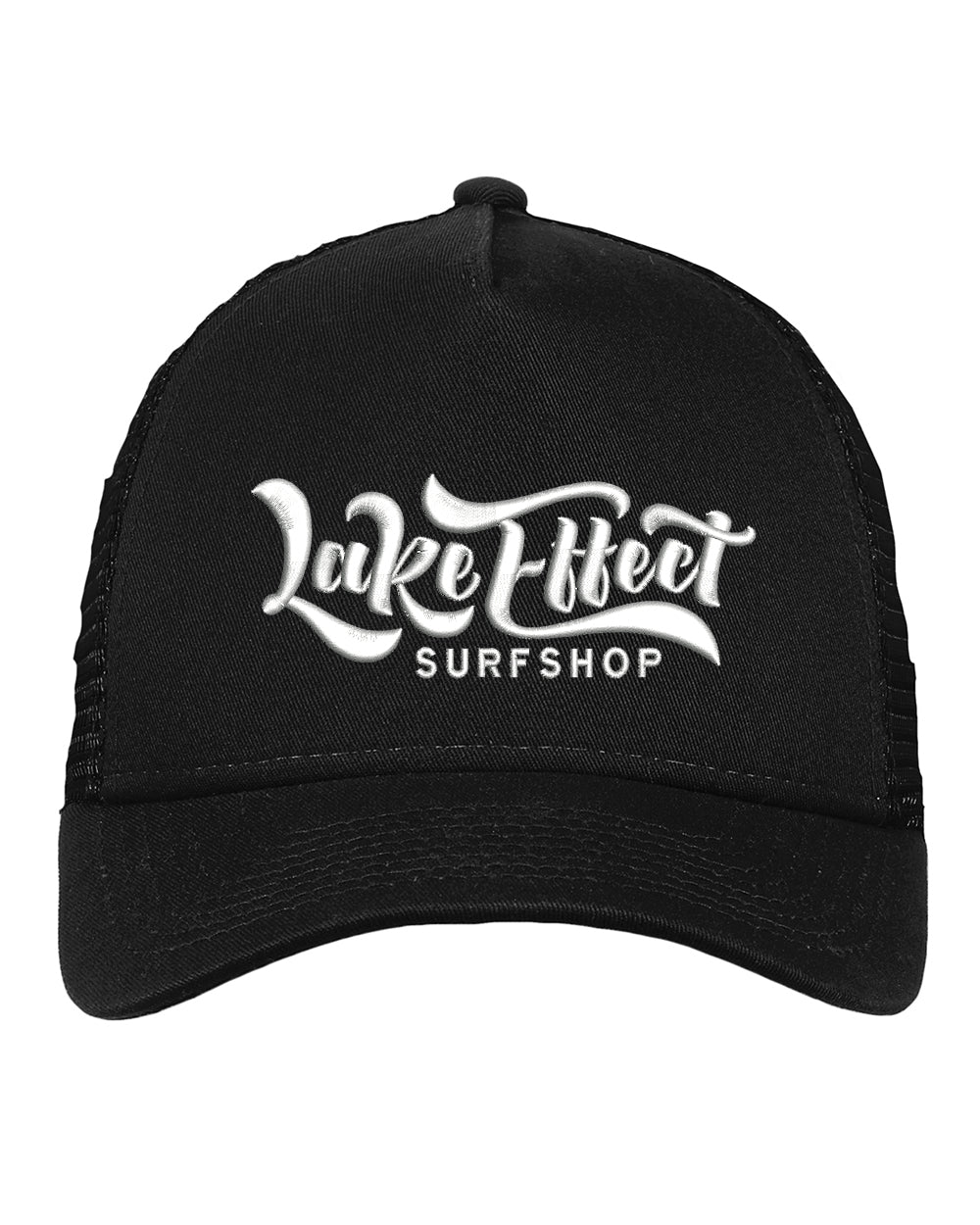 Lake Effect Classic Logo Trucker Hat (Black/Black)