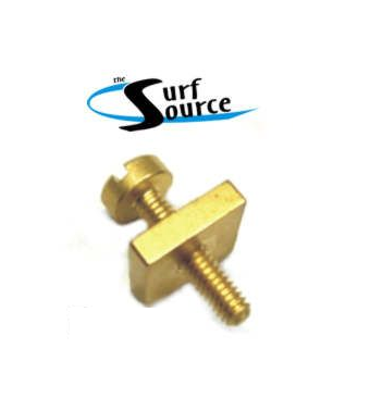 Surfboard Fin Screw & Plate (Brass)