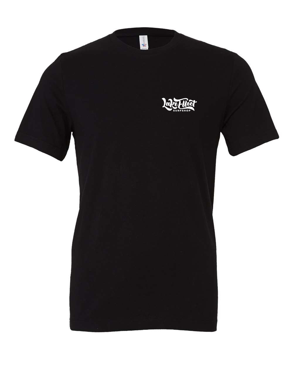 Lake Effect Classic Logo Chest Print Unisex T-Shirt (Black/White)