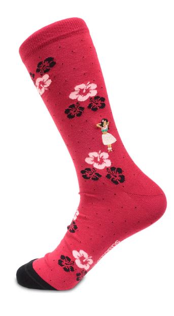 Soxfords Men's Aloha Sock (Red)