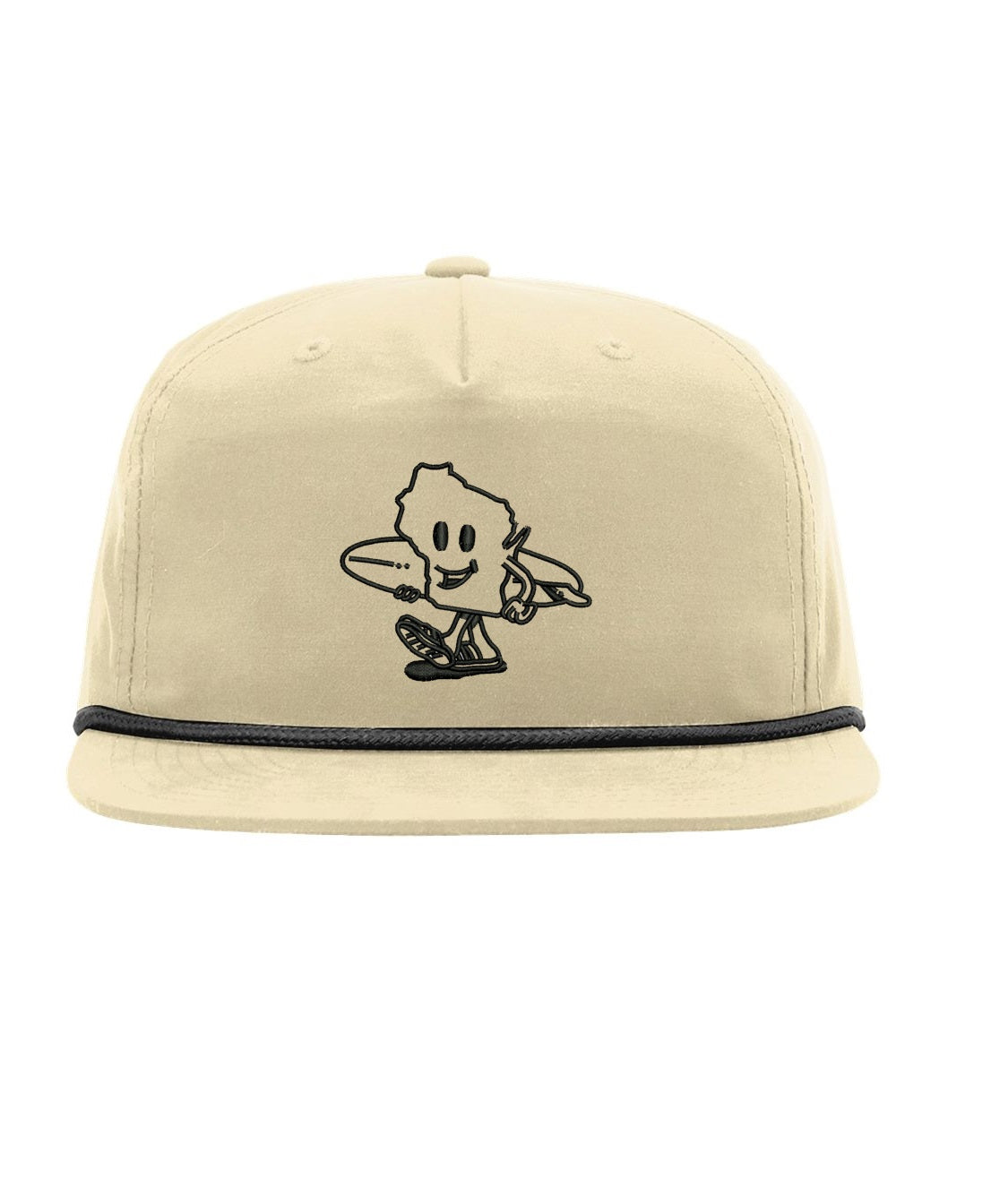 Vintage Cartoon State Surfer Rope Hat (Birch White/Black)