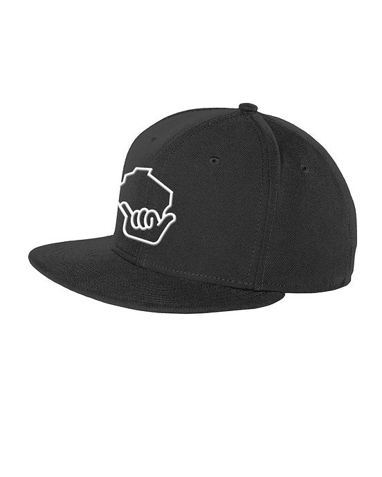 Wiloha Shaka Baseball Hat (Black/White)