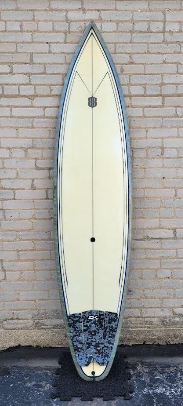 Black Box 7'3" Quad Gun Surfboard (Used)