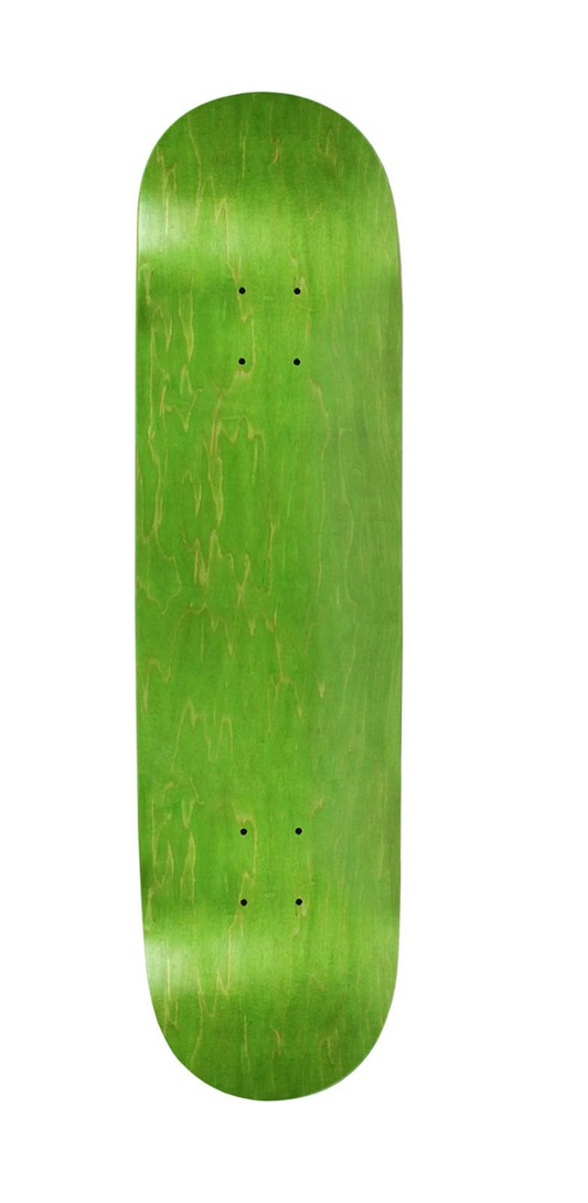 Blank Skateboard Deck Green (8.25")