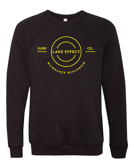 Lake Effect Circle Center Crewneck Sweatshirt (Black/Yellow)