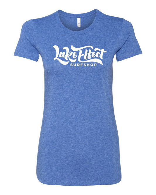Lake Effect Classic Logo Ladies T-Shirt (Blue/White)