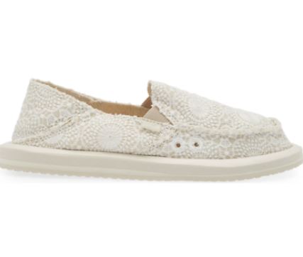 Sanuk Women's Donna Knit Stitch Flat (White)