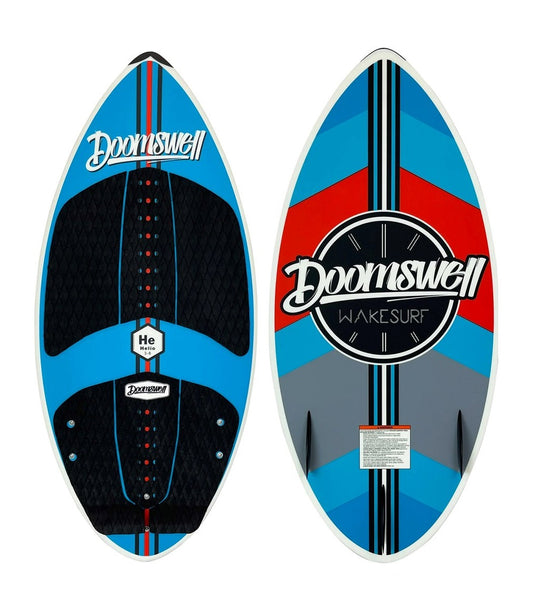 Doomswell Helio 3'8" Youth Wake Surf Board (Blue/Red)