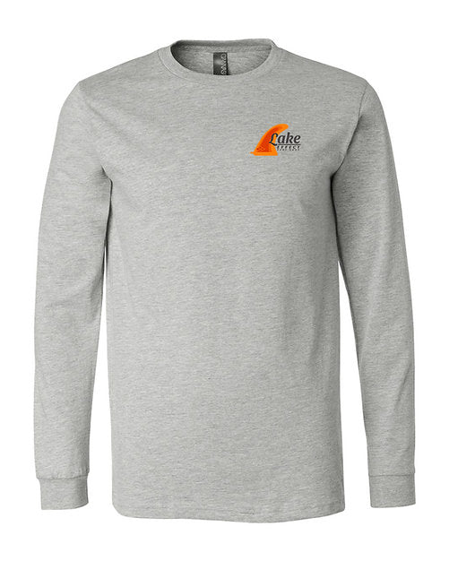 Lake Effect Single Fin Unisex Long Sleeve T-Shirt (Grey/Multi Color)