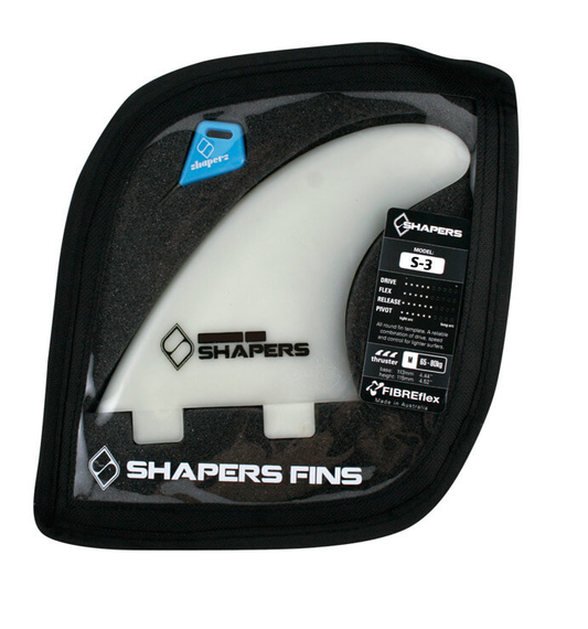 Shapers S-3 Plastic Three Fin Set (FCS)