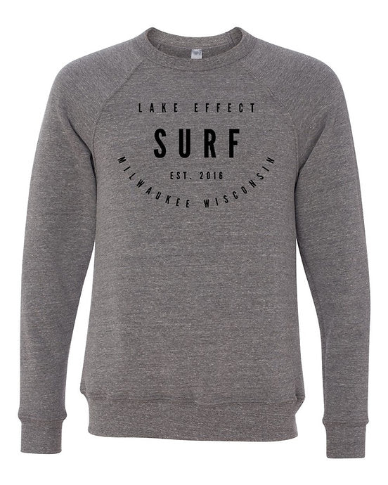 Lake Effect Base Surf Crewneck Sweatshirt (Grey/Black)