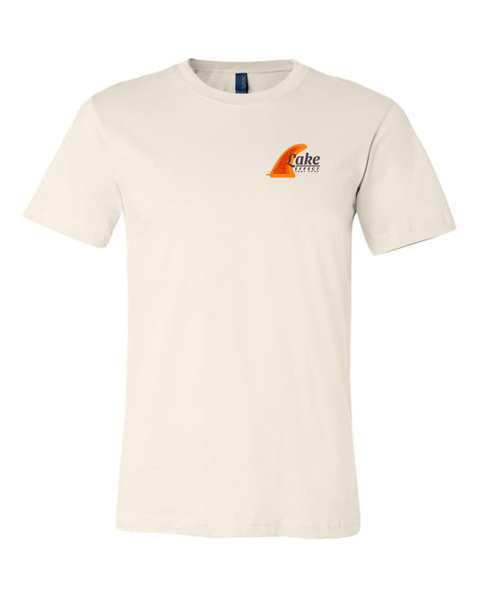 Lake Effect Single Fin Unisex T-Shirt (Cream Speckle/Multi Color)