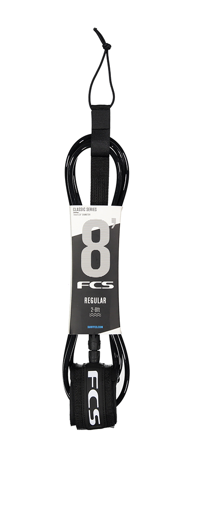 FCS 8'0" Classic Series Ankle Leash (Black)