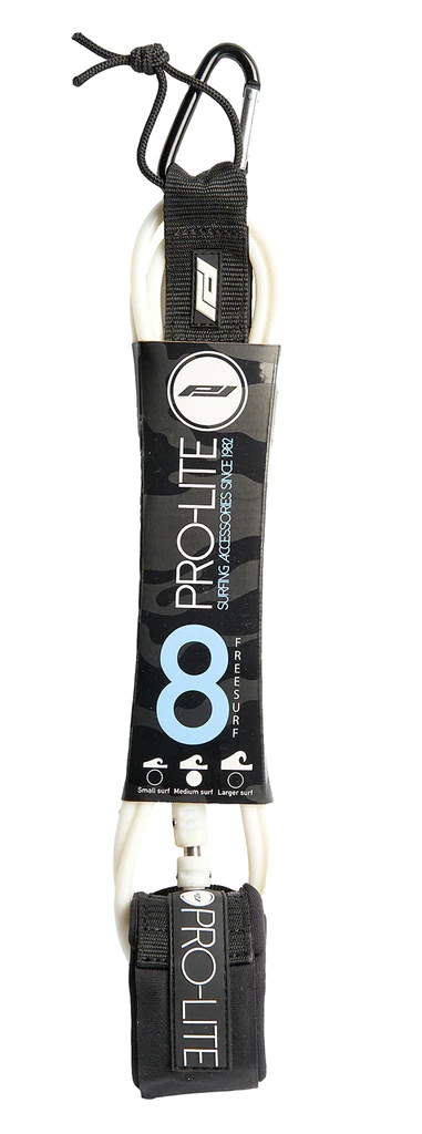 Pro-Lite 8'0" Free Surf Ankle Leash (White)