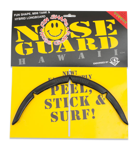 SurfCo Surfboard Nose Guard - Fun Shape/Hybrid/Mini Longboard (Black)