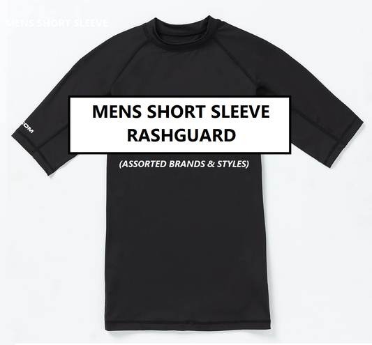 Men's Short Sleeve Rash Guard/Surf Shirt (Assorted Brands, Sizes & Styles)