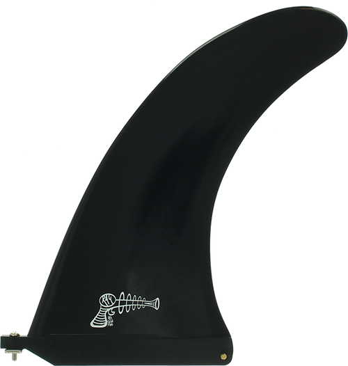 Ray Guns 8.0" Plastic Center Surfboard Fin (Black)