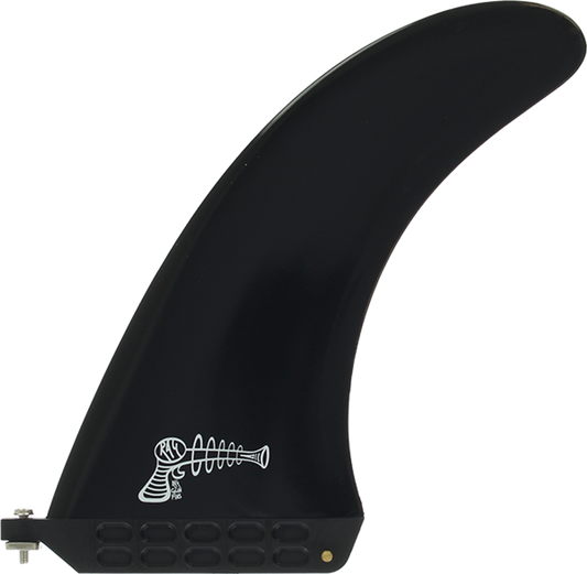 Ray Guns 9.0" Plastic Center Surfboard Fin (Black)