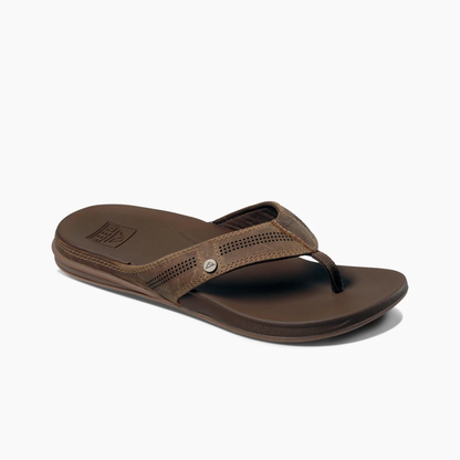 Reef Men's Cushion Lux Leather Sandals (Toffee)