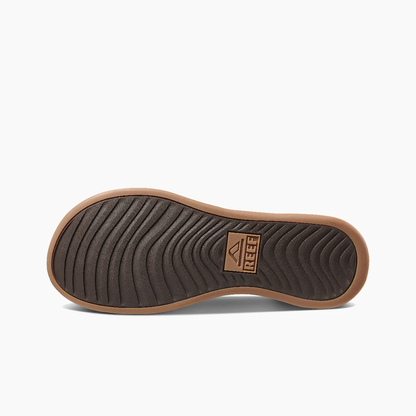 Reef Men's Cushion Lux Leather Sandals (Toffee)