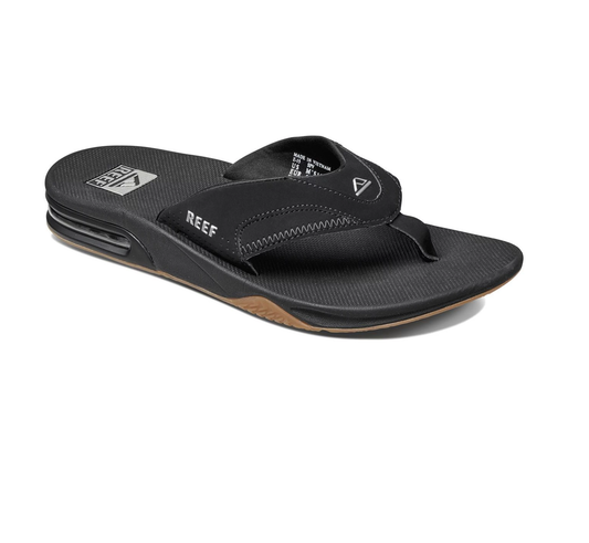 Reef Men's Fanning Sandal (Black/Silver)