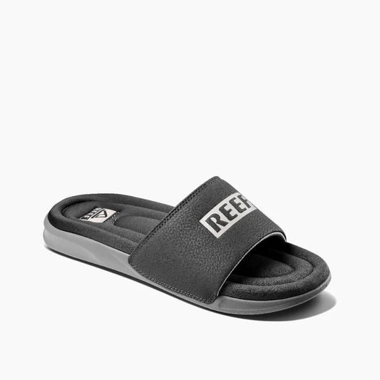 Reef Men's One Puff Slide Sandal (Grey/White)