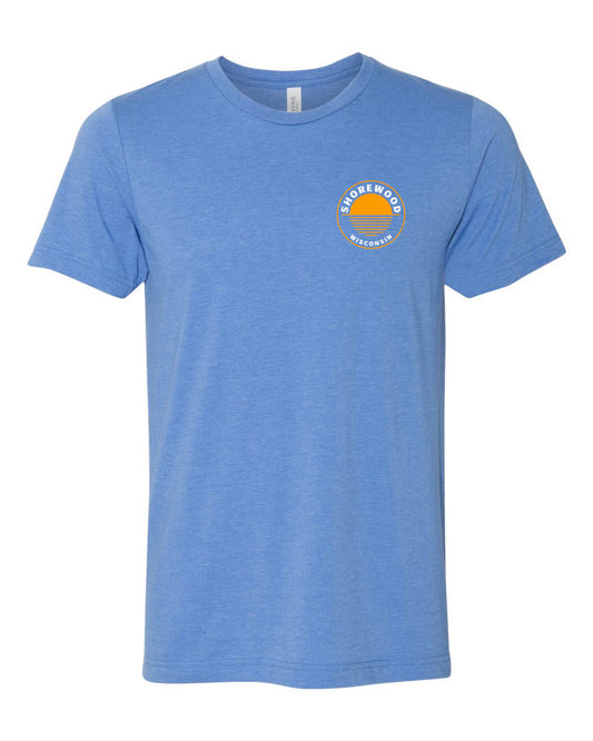 Shorewood Sunrise Unisex T-Shirt (Blue/Multi Color)