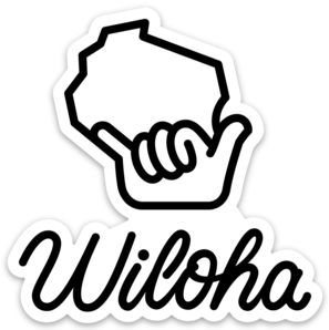 Wiloha Logo Sticker (White/Black)