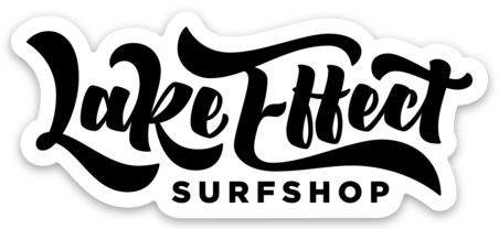 Lake Effect Surf Shop Classic Logo Sticker (White/Black)