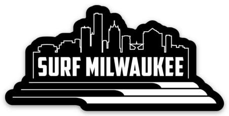 Surf Milwaukee Skyline Sticker (Black/White)