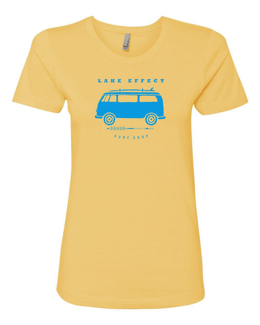 Lake Effect Van Ladies T-Shirt (Yellow/Blue)
