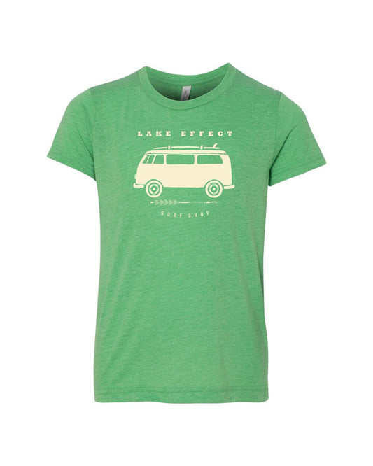 Lake Effect Van Youth T-Shirt (Green/Cream)