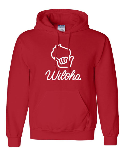 Wiloha Classic Hooded Sweatshirt (Red/White)